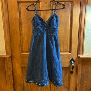 Jolt Denim Bustier Fit and Flare Dress- Size 1